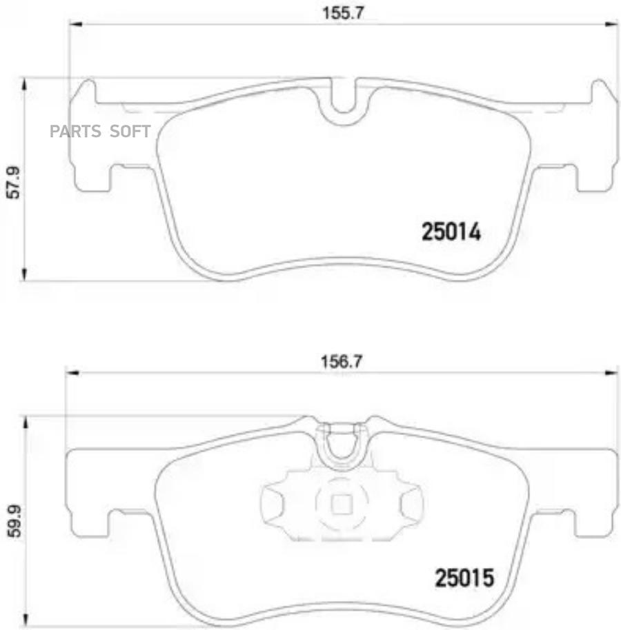 

Колодки торм.пер. BMW 1/2 F20-F22 1.6-2.0 10-> BREMBO