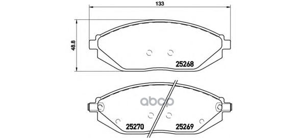 

Колодки торм.пер. CHEVROLET Spark 1.0-1.2 03.10> BREMBO