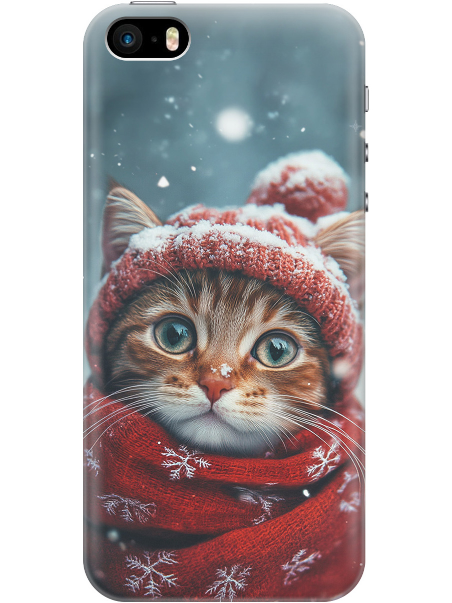 

Силиконовый чехол на Apple iPhone SE / 5s / 5 с принтом "Котик и снегопад", Прозрачный;белый;желтый;красный;синий, 713830212