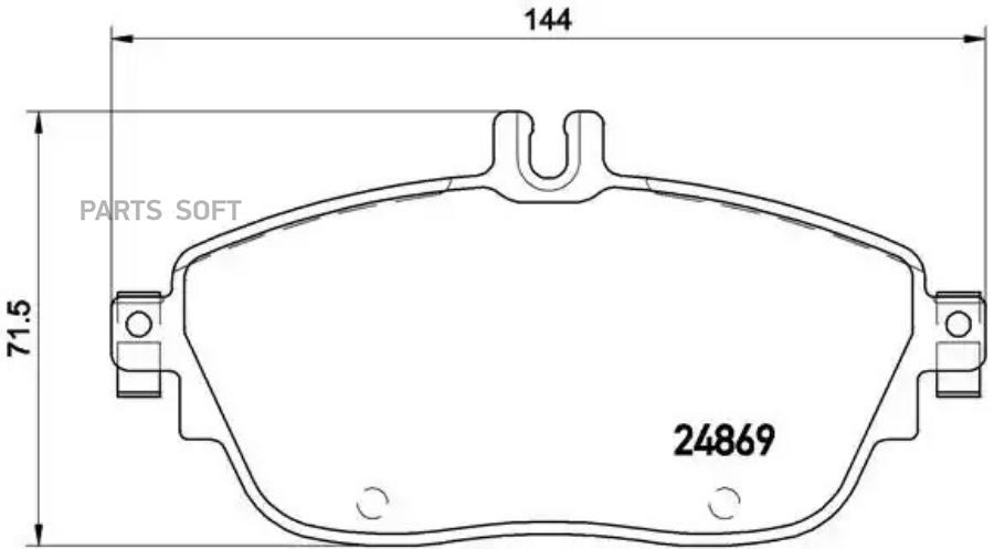 

Колодки торм.пер. MERCEDES-BENZ A W176, B W246 1.8-2.0 12-> BREMBO