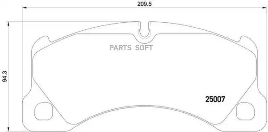 

Колодки торм.пер. PORSCHE Cayenne 02-10/Macan 14->/Panamera 09->, VW Touareg 02-> BREMBO