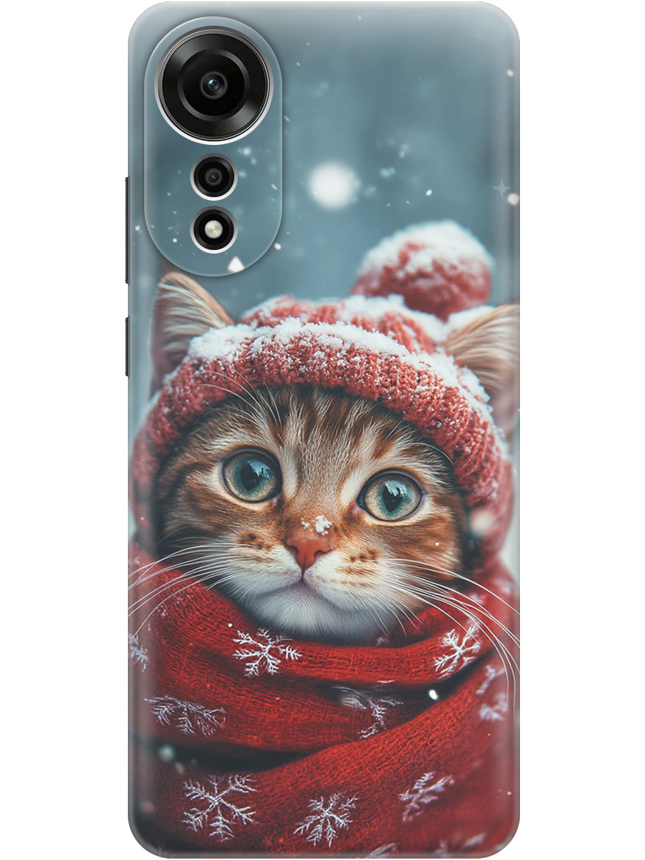 

Силиконовый чехол на Oppo A78 4G с принтом "Котик и снегопад", Прозрачный;белый;желтый;красный;синий, 782630012
