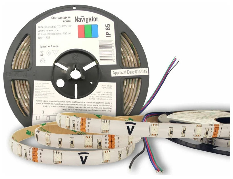 

Светодиодная лента Navigator NLS-R5 12V IP65 SMD5050 7.2