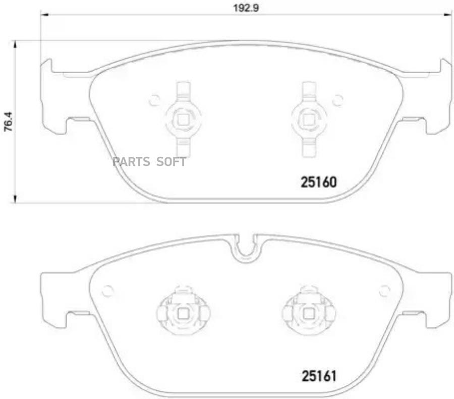 

Колодки торм.пер. AUDI A8/Q5 2.0-6.3 09-> BREMBO