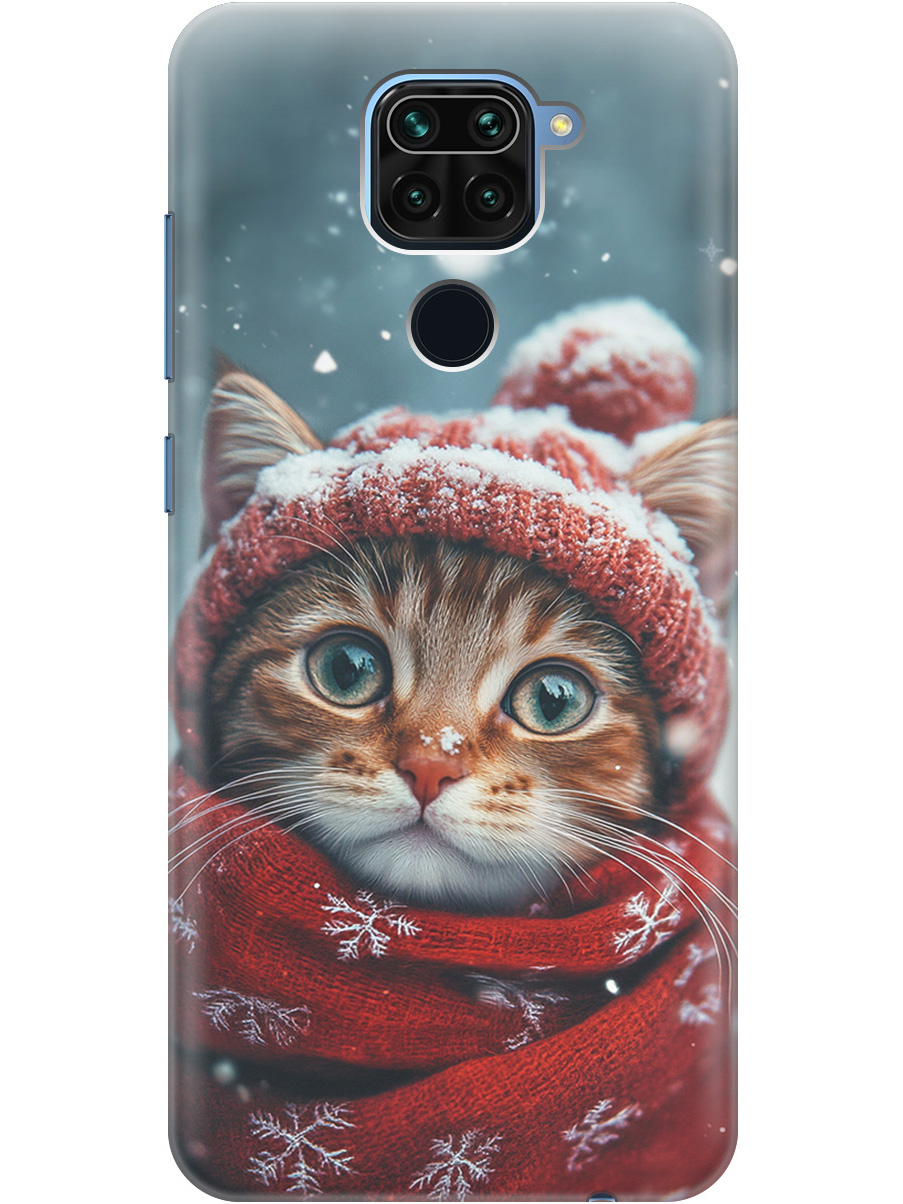 

Силиконовый чехол на Xiaomi Redmi Note 9 с принтом "Котик и снегопад", Прозрачный;белый;желтый;красный;синий, 723101312