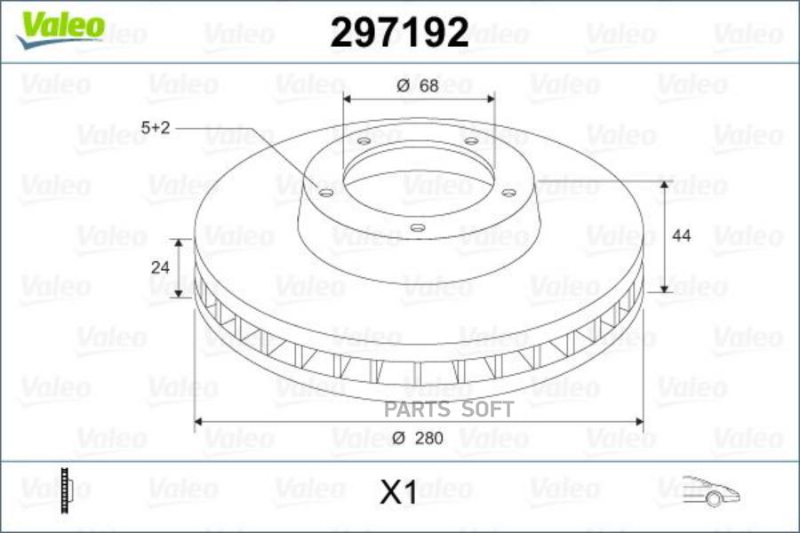 

Vl297192_диск тормозной передний renault laguna/megane 1.4-2.0i/1.5-1.9dci 08>