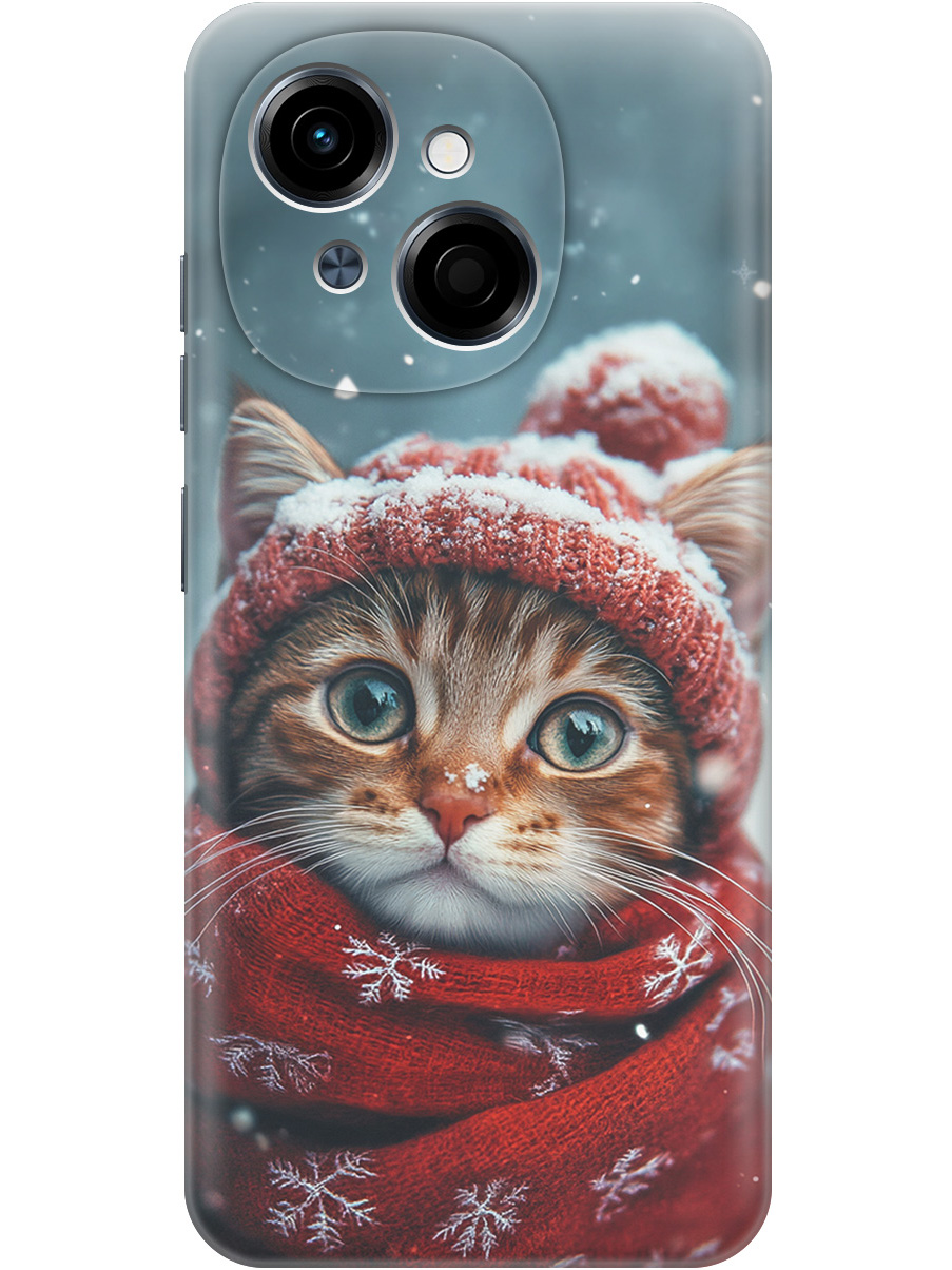 

Силиконовый чехол на Tecno Spark Go 1 / Pop 9 с принтом "Котик и снегопад", Прозрачный;белый;желтый;красный;синий, 786716912