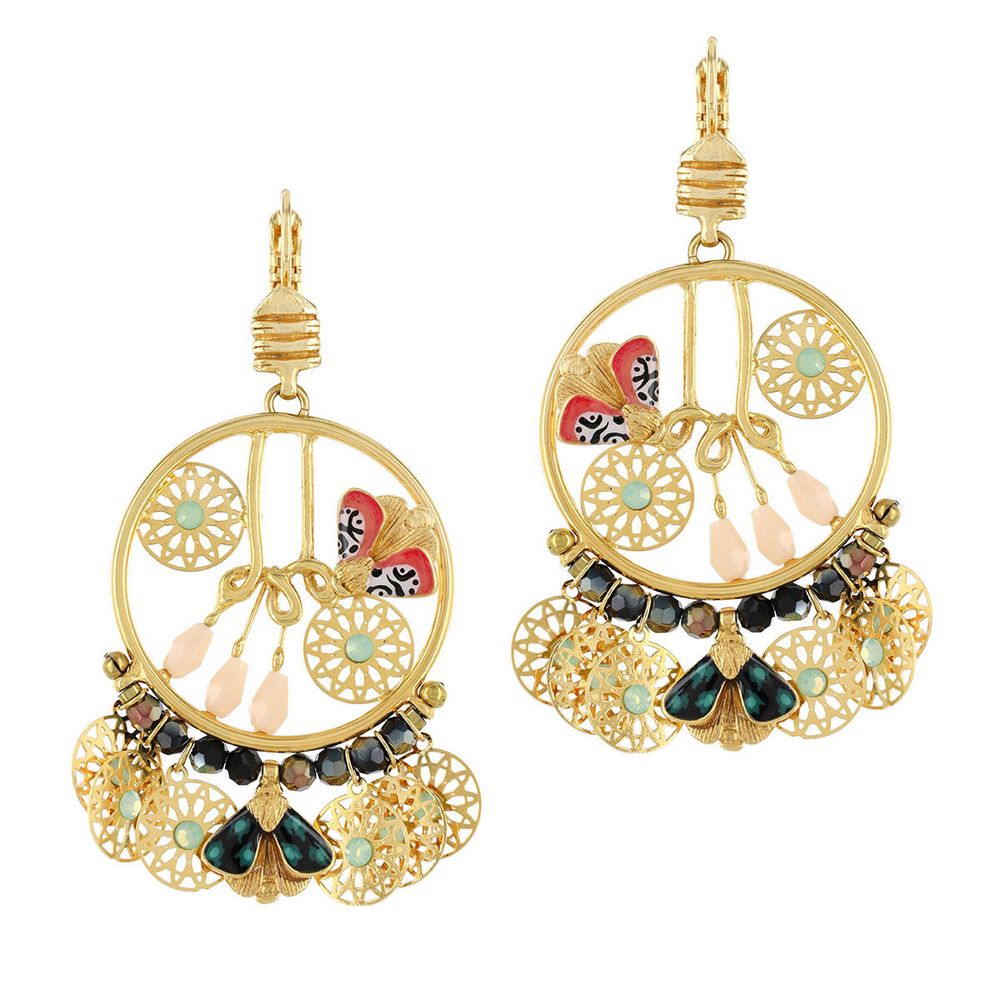 

Серьги подвески из бижутерного сплава TARATATA TT-H23-09757-20M, бусины/смола, TT-H23-09757-20M