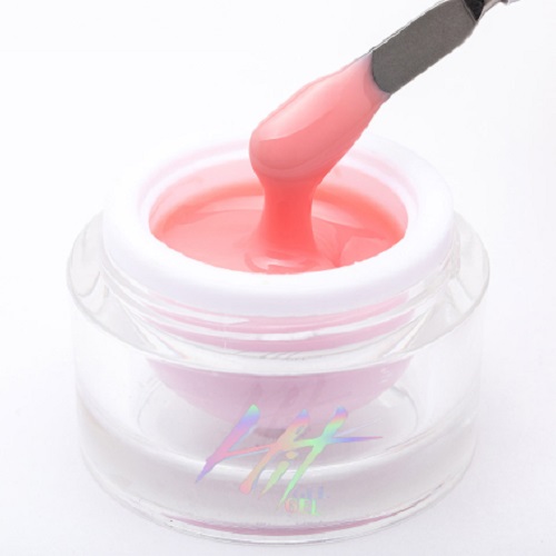 фото Моделирующий холодный гель hit gel №10 средней вязкости натурально-розовый 15 мл