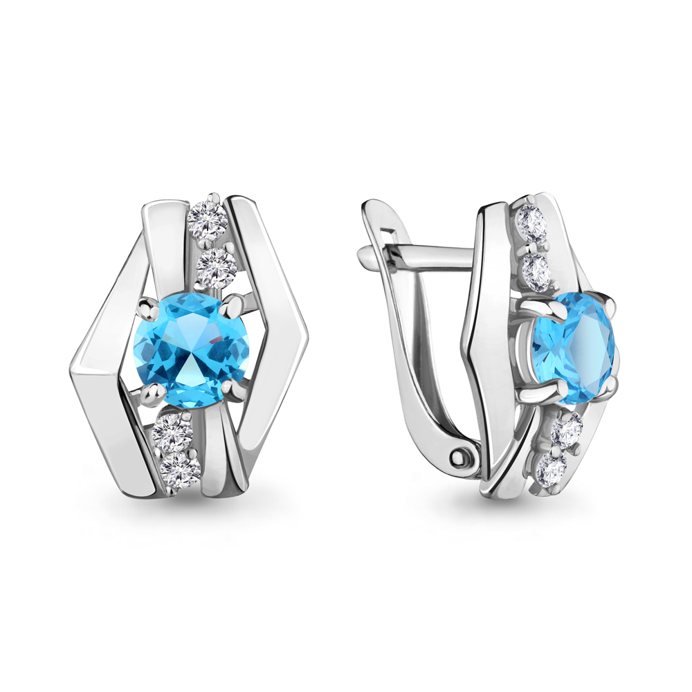 

Серьги из серебра с топазом Aquamarine 4481305_925_р, 4481305_925_р