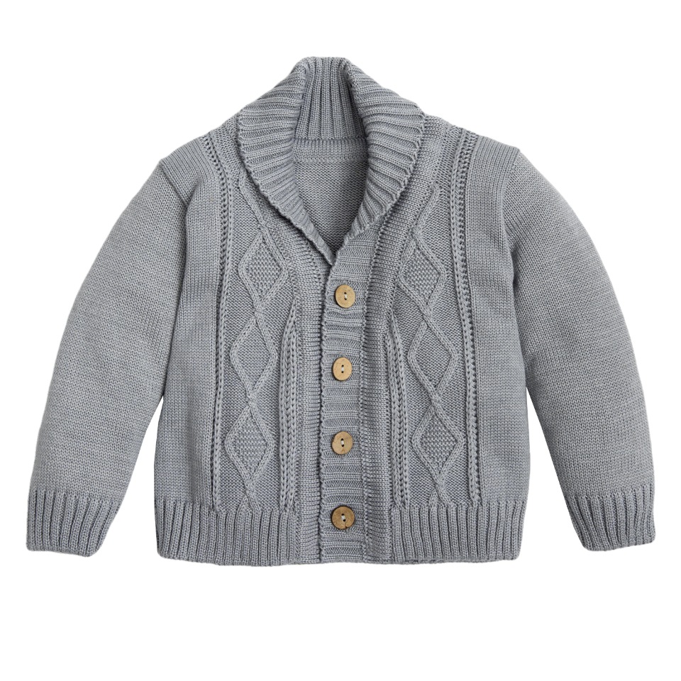 

Кофта детская Amarobaby Pure Love Strong, вязаная, серый, размер 92, AB-OD20-PLS12