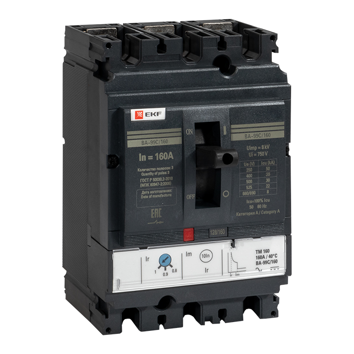 

Выключатель автоматический ВА-99C (Compact NS) 160/160А 3P 36кА EKF PROxima, EKF-30