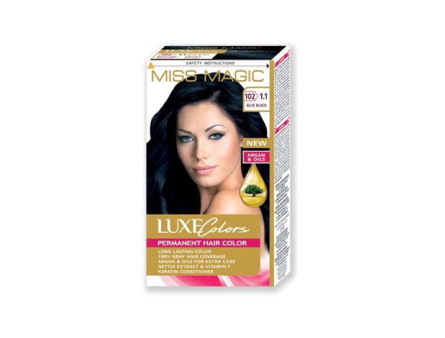 Краска Miss Magic Luxe Colors для волос 102 1.1 дикая слива масло для волос аргана и шелк