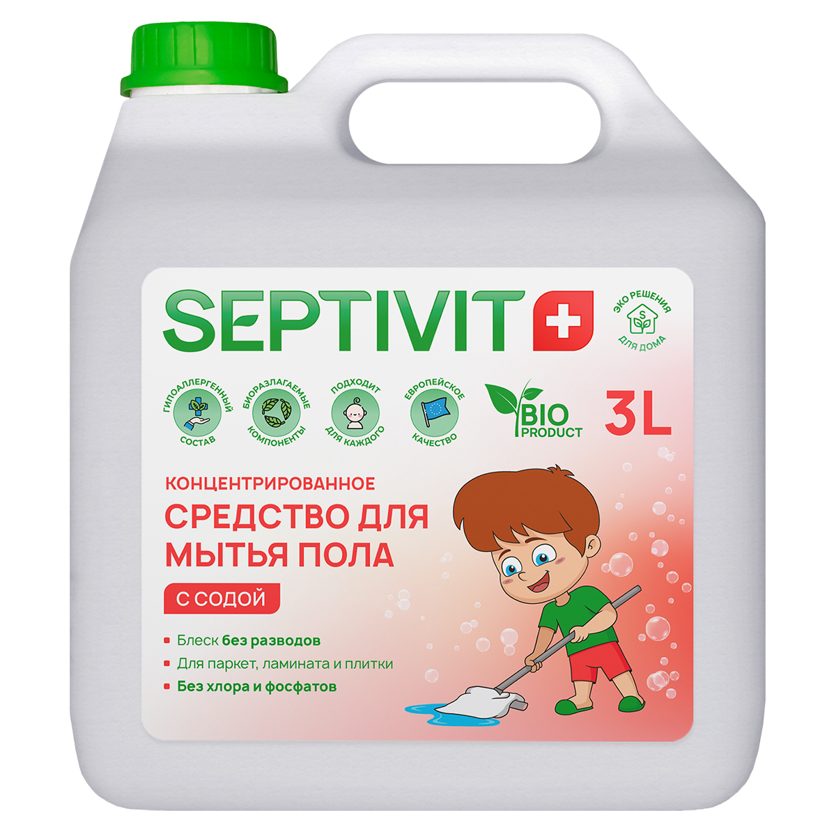 

Средство для пола с содой Septivit Premium 3л