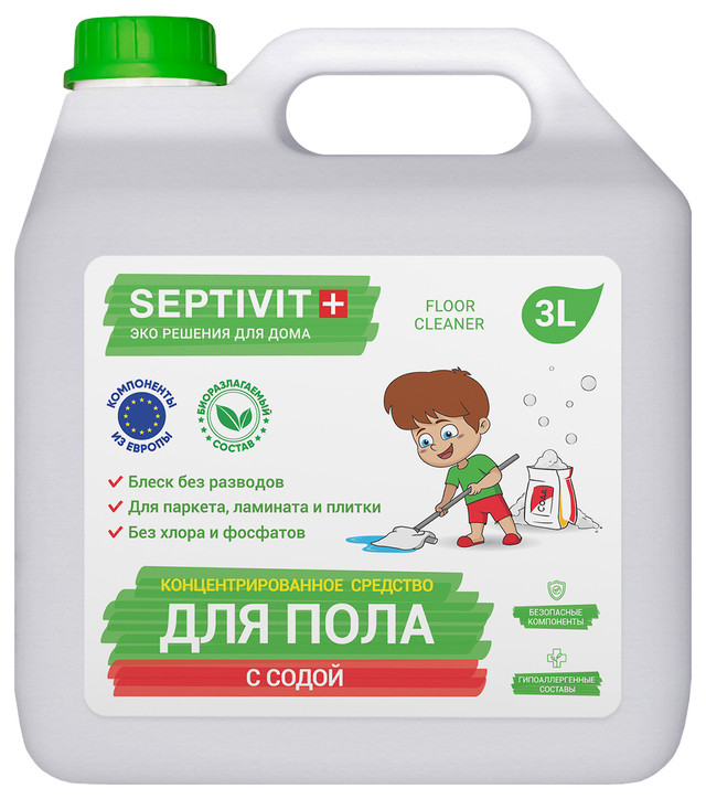 фото Средство для пола с содой septivit premium 3л