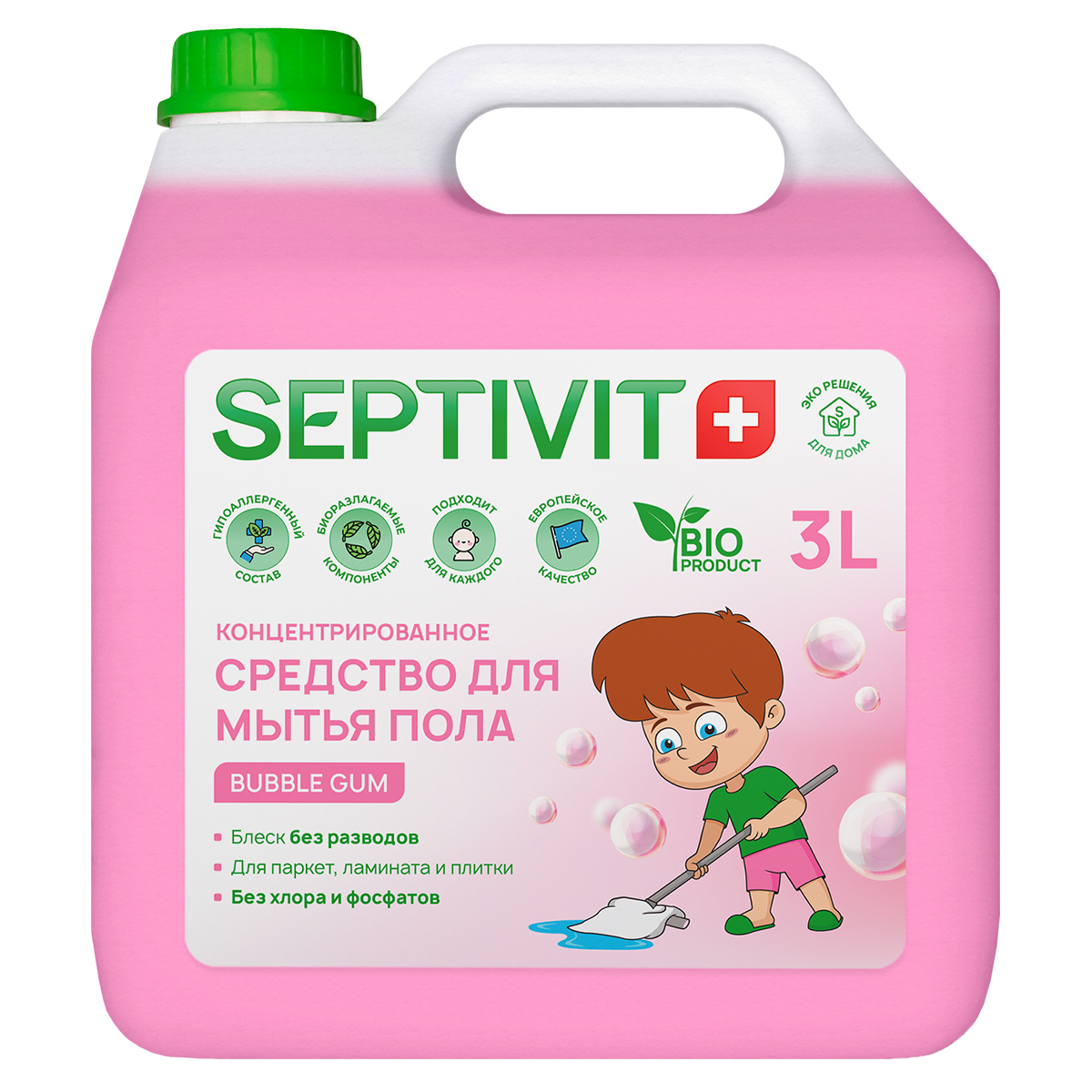 

Средство для пола Bubble Gum Septivit Premium 3л