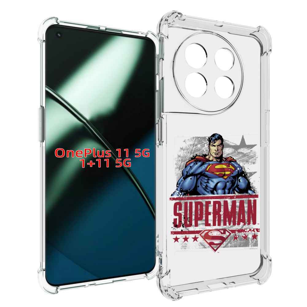

Чехол MyPads рисунок супермен для OnePlus 11, Прозрачный, Tocco