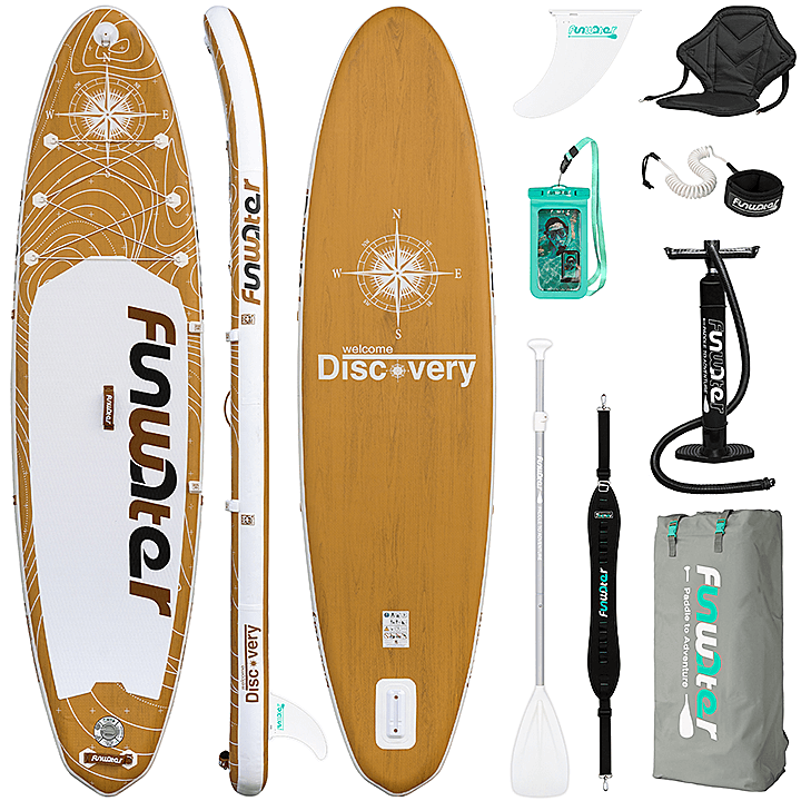 

SUP-борд Tech Team Funwater 335x83x15 см discovery, Белый;коричневый, Funwater