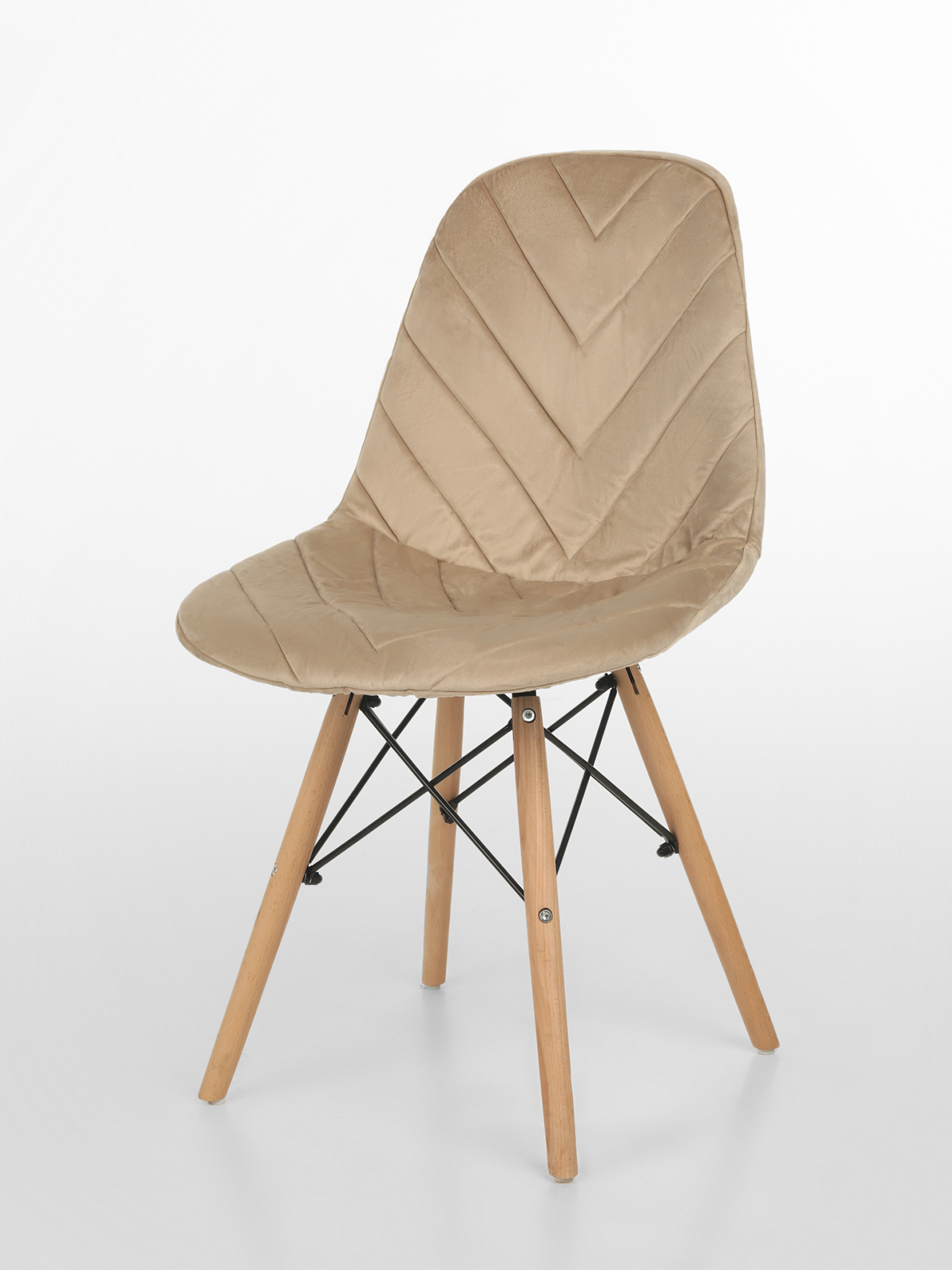 

Чехол на стул Eames DSW из велюра LEON GROUP, 46х41, бежевый