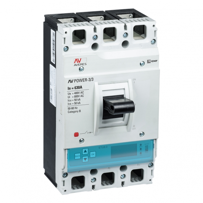 фото Автоматический выключатель av power-3/3 630а 50ka etu6.2 ekf
