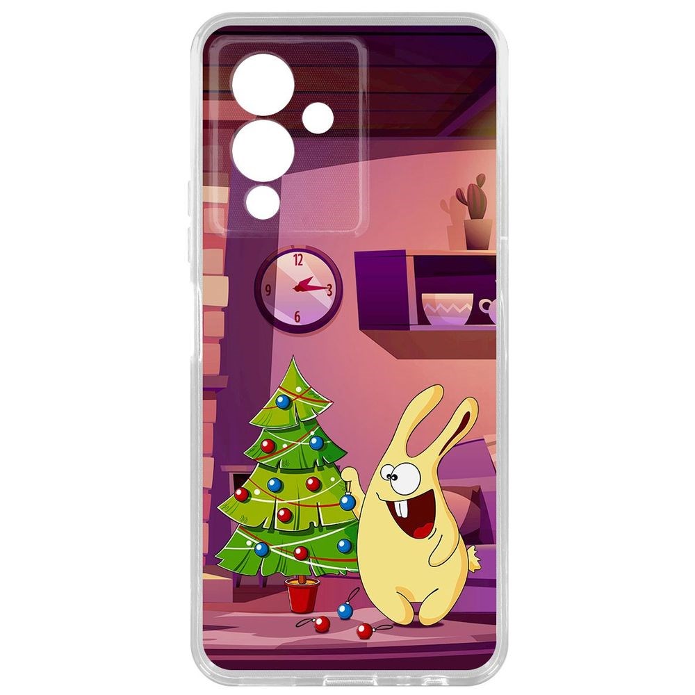

Чехол-накладка Кейс Кролик для Infinix Note 12 Pro 5G, Прозрачный