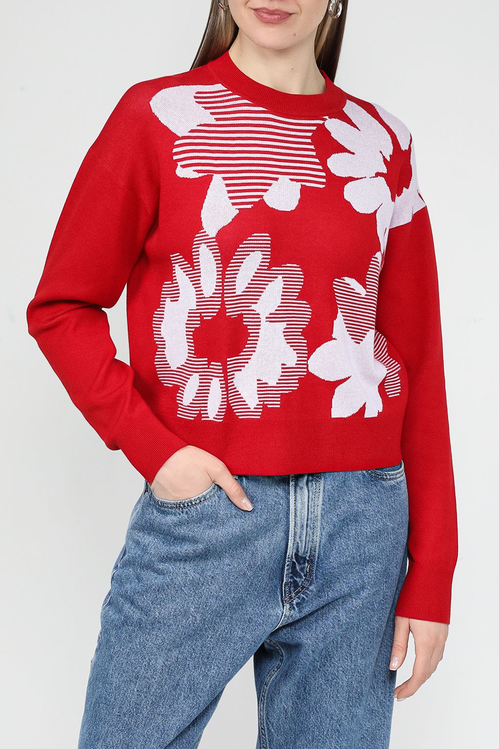 

Джемпер женский Esprit Casual 014EE1I314 красный XS, 014EE1I314