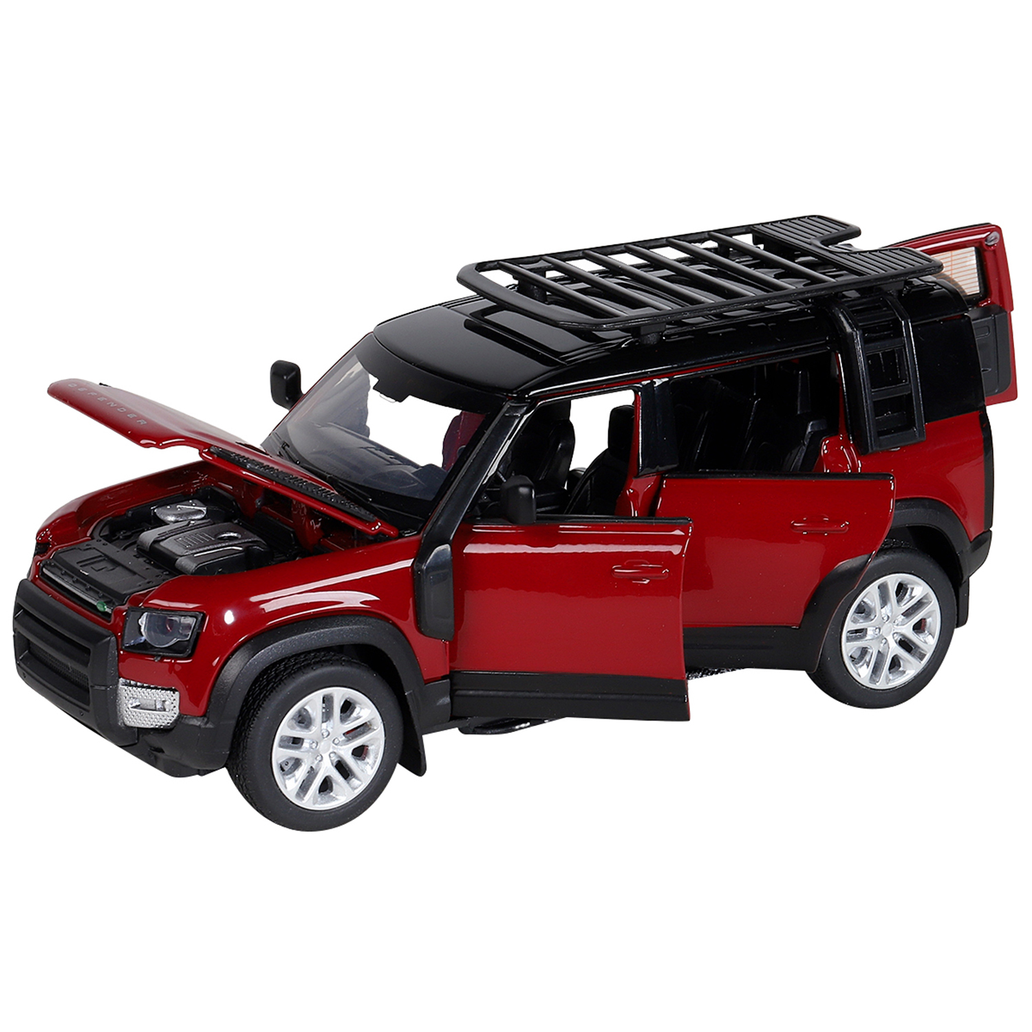 фото Машинка land rover defender 110 1:32 откр.4 двери, капот, багажник, свет, звук jb1251469 nobrand