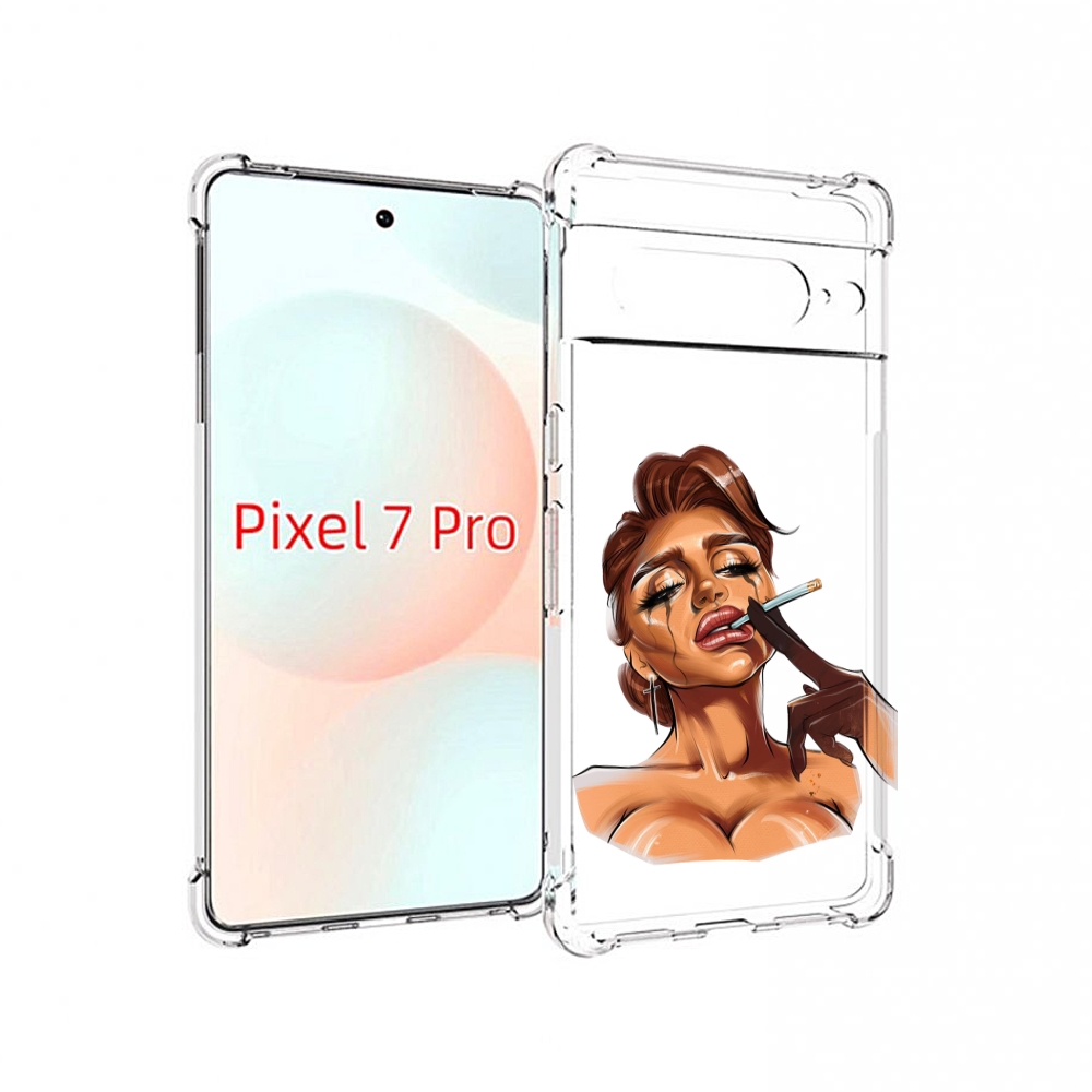 

Чехол Mypads Плачущая-Девушка-С-Сигаретой Женский Для Google Pixel 7 Pro, Прозрачный, Tocco