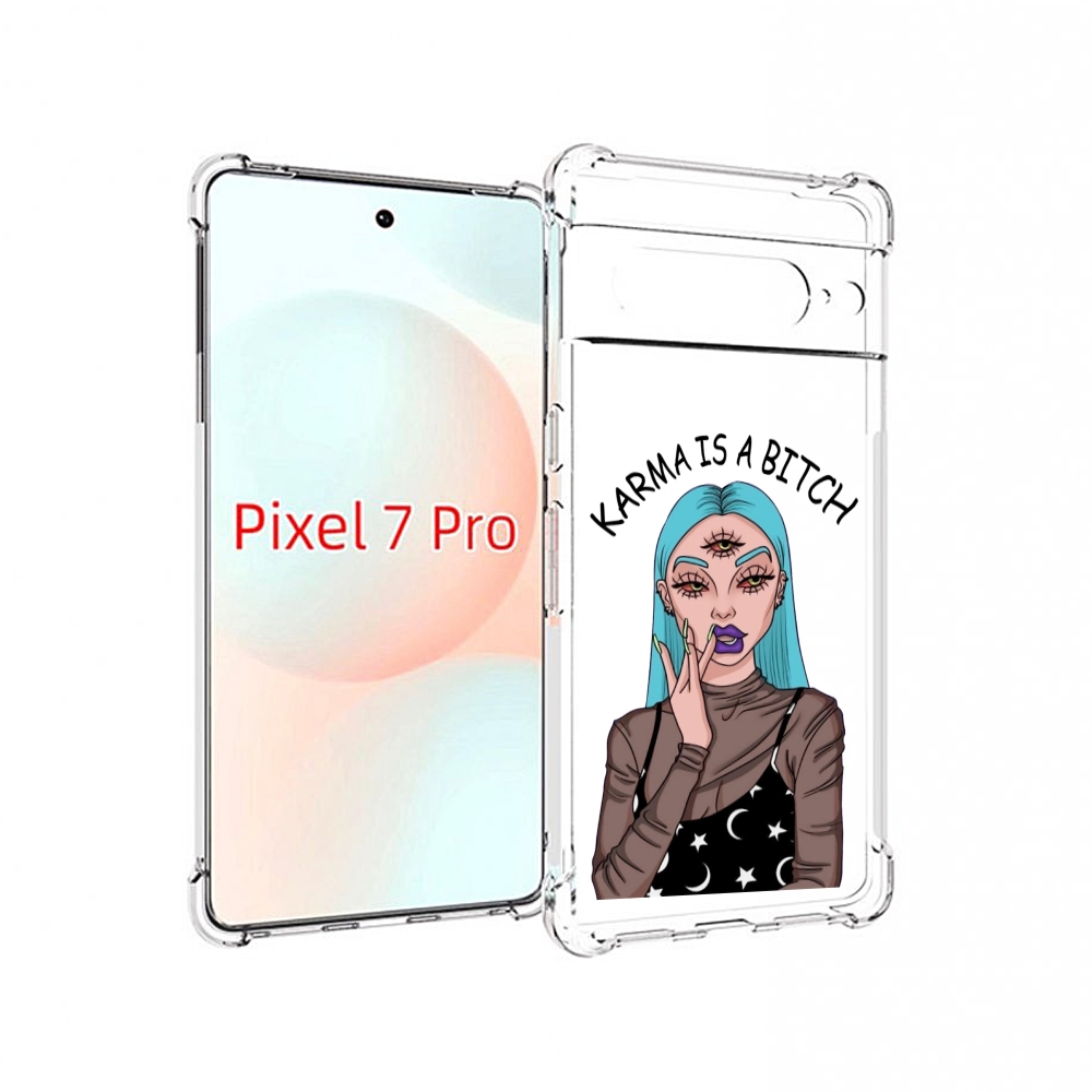 

Чехол Mypads Плохая-Карма Женский Для Google Pixel 7 Pro, Прозрачный, Tocco