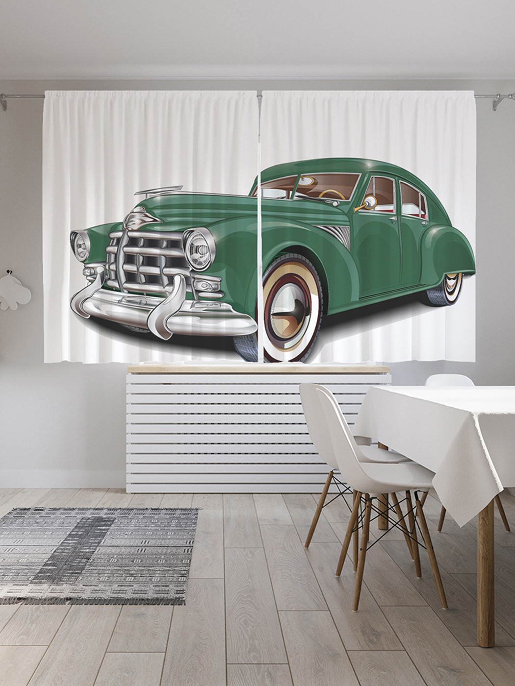 

Шторы с фотопечатью JoyArty "Автоклассика" из сатена, 290х180 см