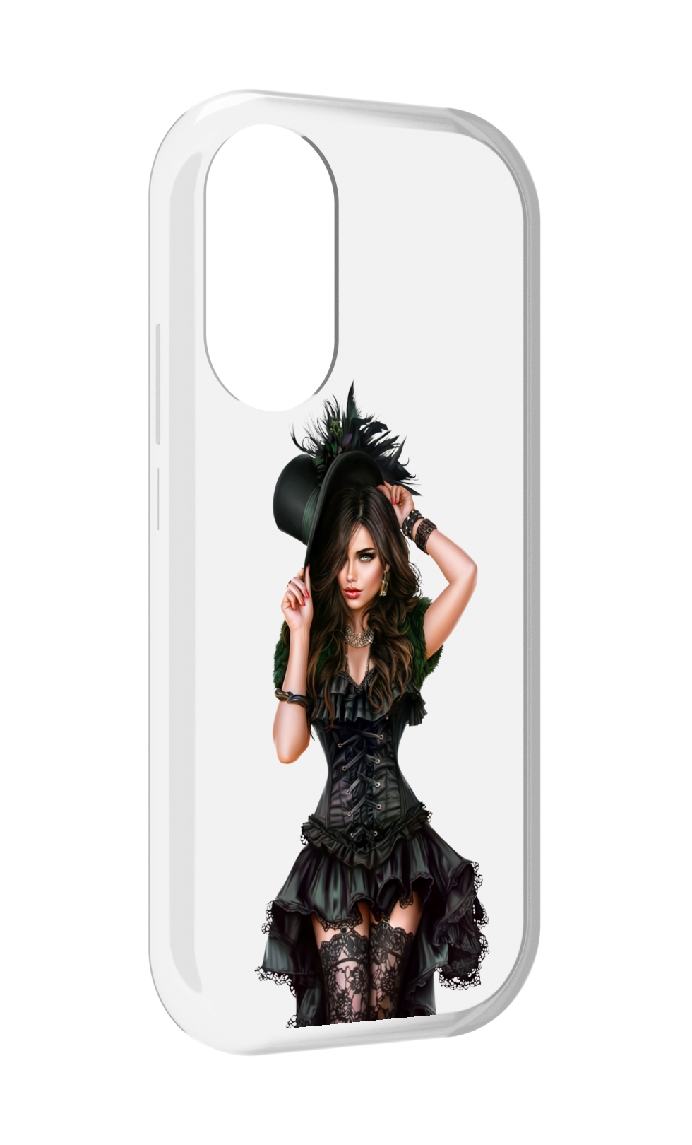 

Чехол MyPads стройная-девушка-в-черном-платье для Honor X7, Прозрачный, Tocco