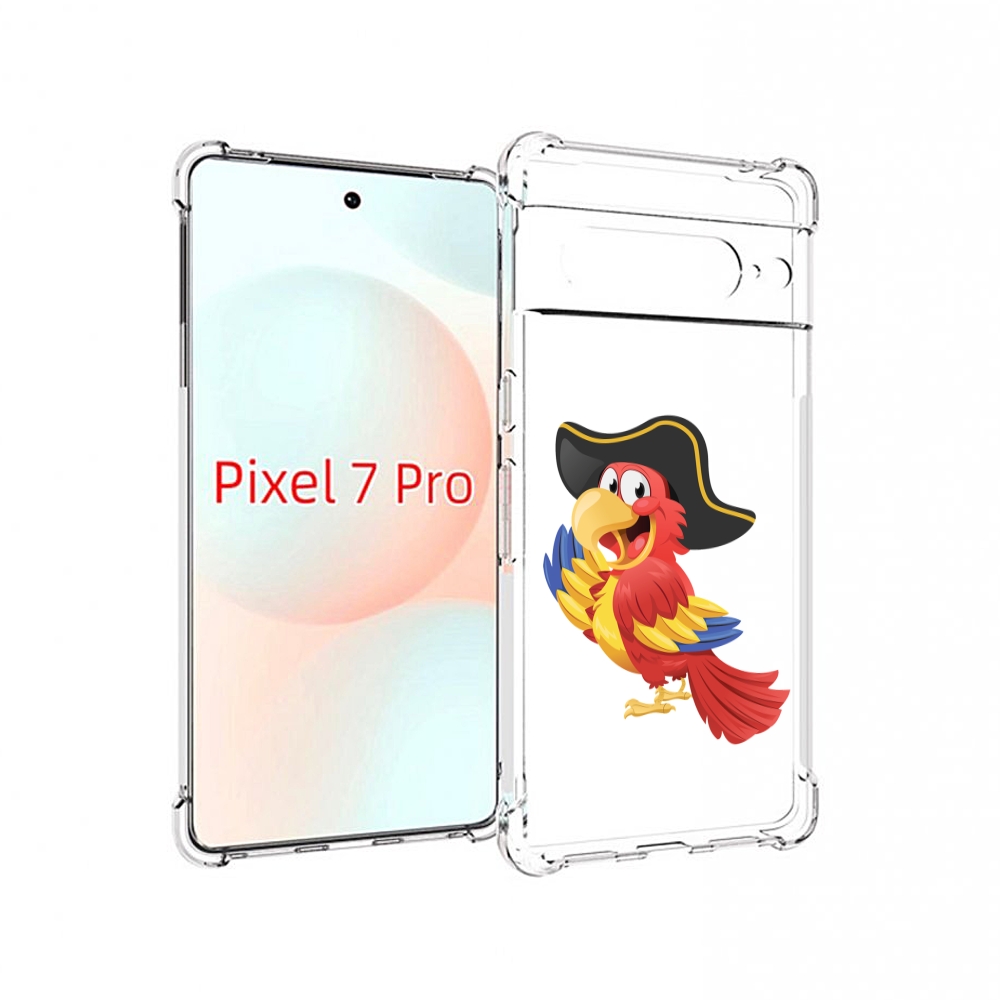 

Чехол Mypads Попугай-Пират Для Google Pixel 7 Pro, Прозрачный, Tocco