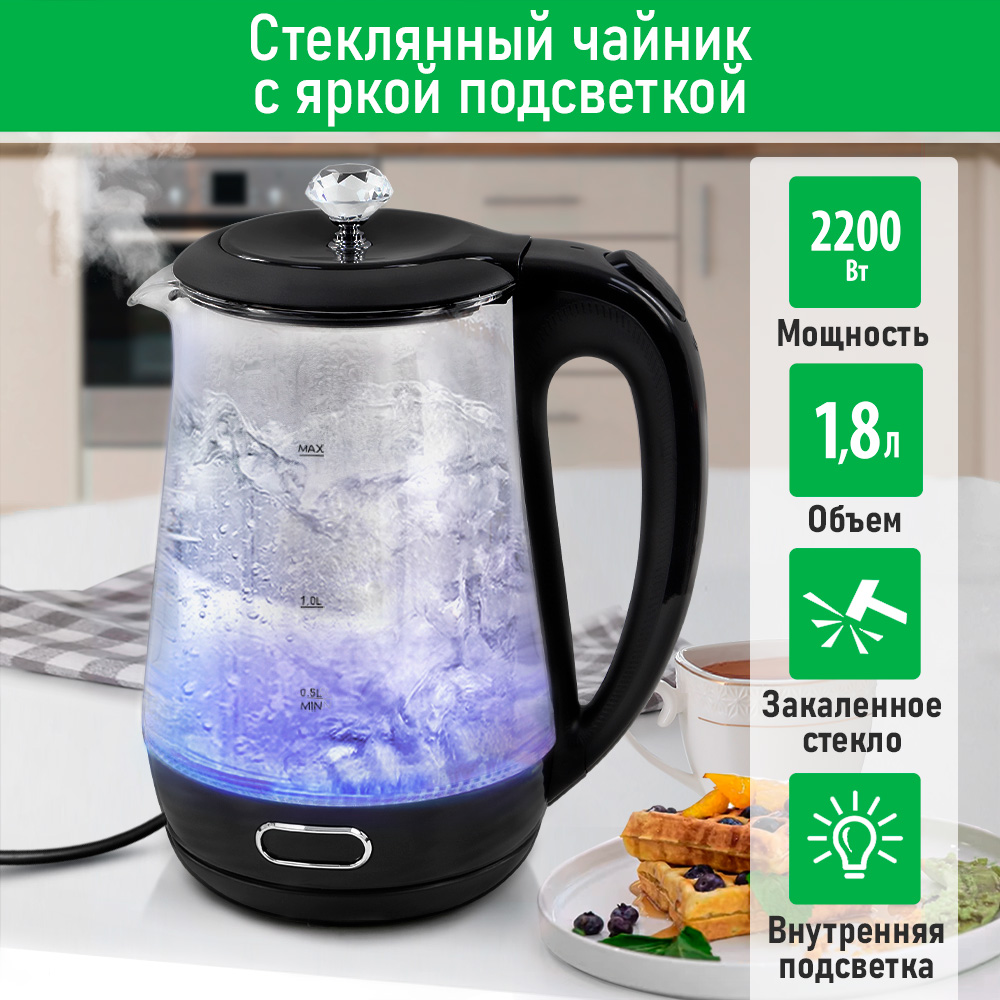 

Чайник электрический Marta MT-4641 1.8 л черный, MT-4641