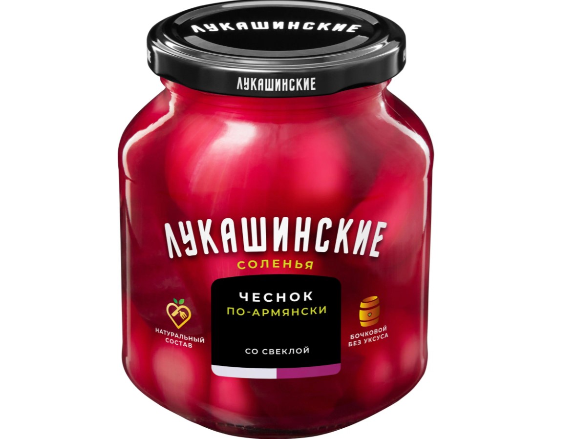 

Чеснок Лукашинские соленый, по-армянски, со свеклой, 6x340 г