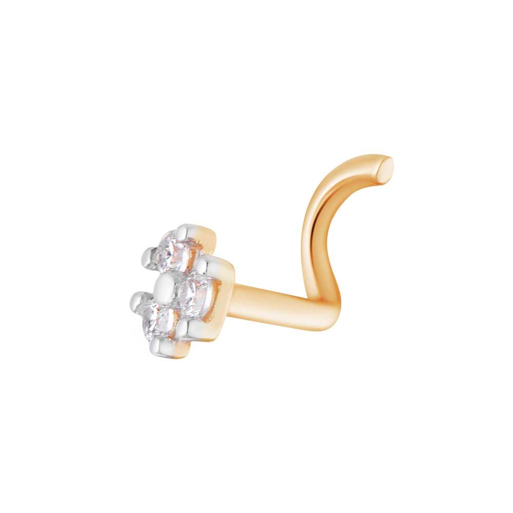 Пирсинг из красного золота с фианитом ЮВЕЛИР КАРАТ 1123275