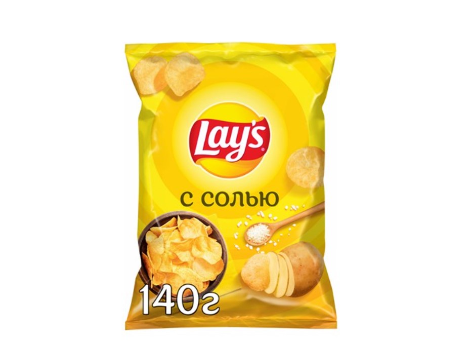 Чипсы Lay's картофельные, с солью, 19x140 г