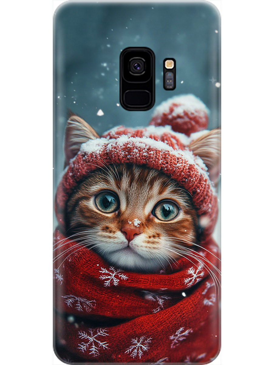 

Силиконовый чехол на Samsung Galaxy S9 с принтом "Котик и снегопад", Прозрачный;белый;желтый;красный;синий, 717153812