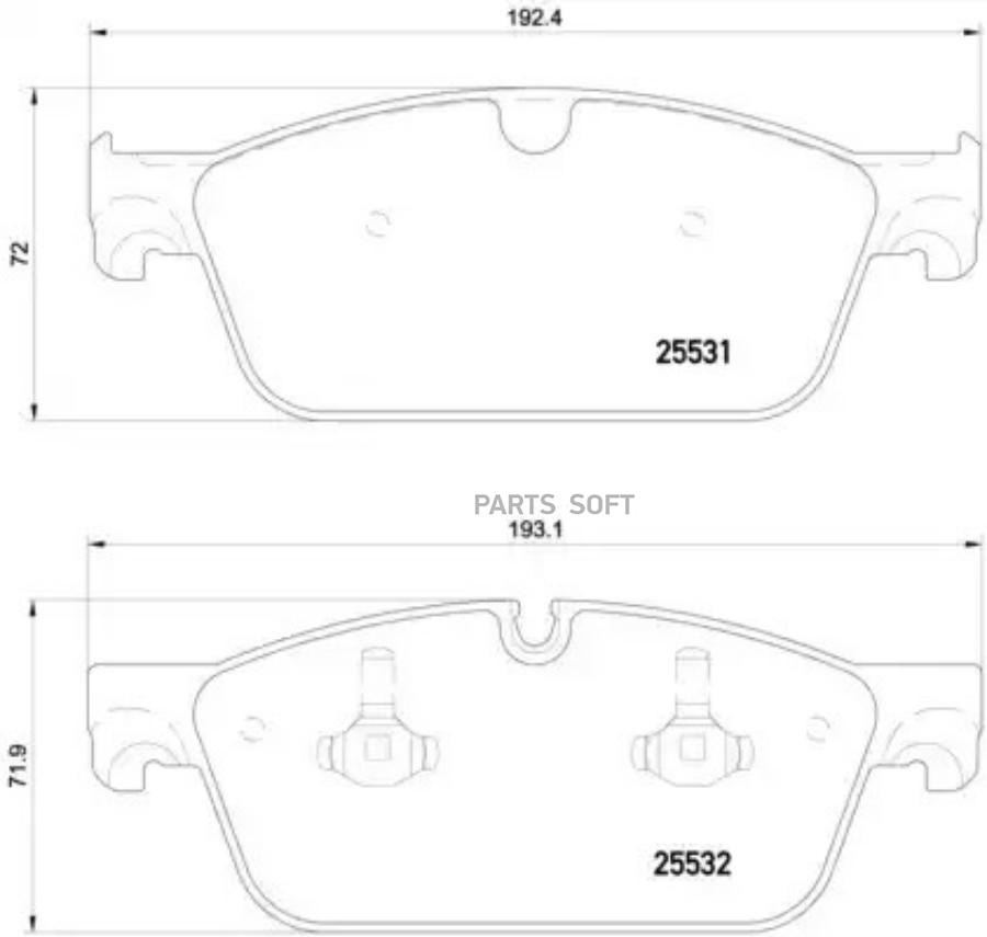 

Колодки торм.пер. MB M/GL-CLASS (X166/W166) 12-> BREMBO