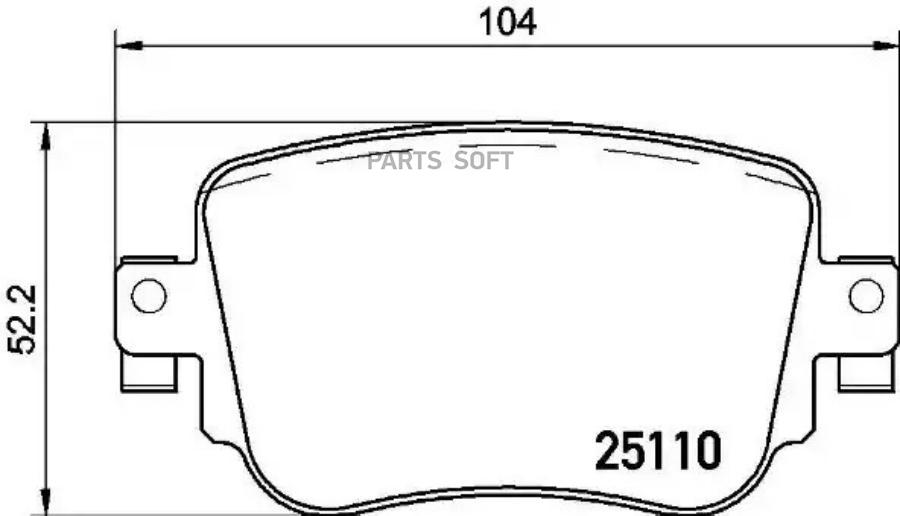 

Колодки торм.зад. AUDI A1 1.0-2.0 05.10->/ Q3 (8U) 2.0 11.14-> SEAT Alhambra 2.0 05 BREMBO