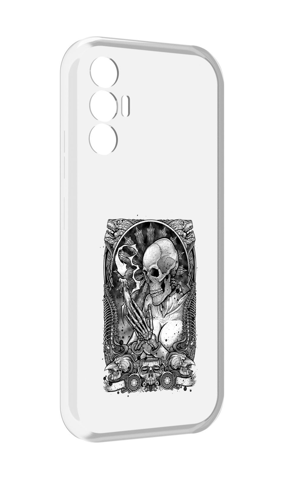 

Чехол MyPads девушка скелет для Tecno Pova 3, Прозрачный, Tocco