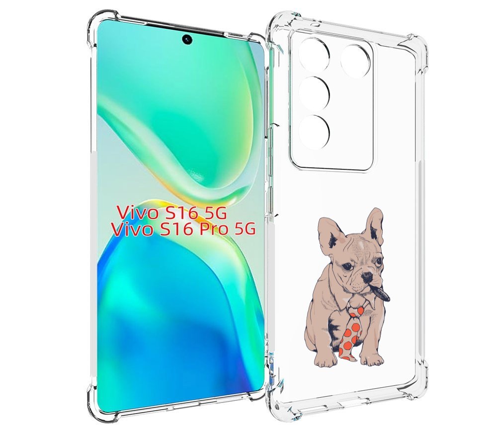 

Чехол MyPads бульдог с сигарой для Vivo S16 5G / S16 Pro 5G / V27 / V27 Pro, Tocco