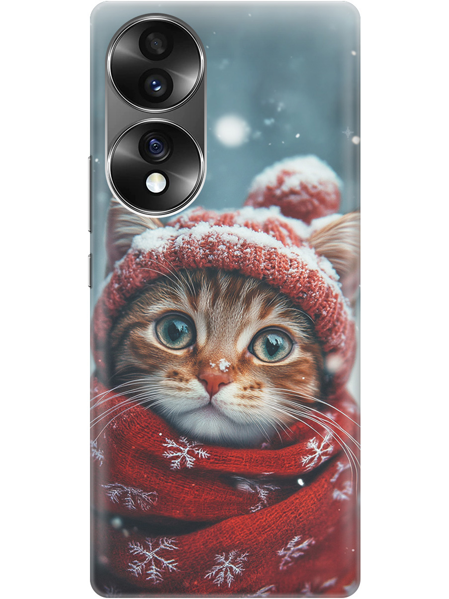 

Силиконовый чехол на Honor 70 с принтом "Котик и снегопад", Прозрачный;белый;желтый;красный;синий, 740189212