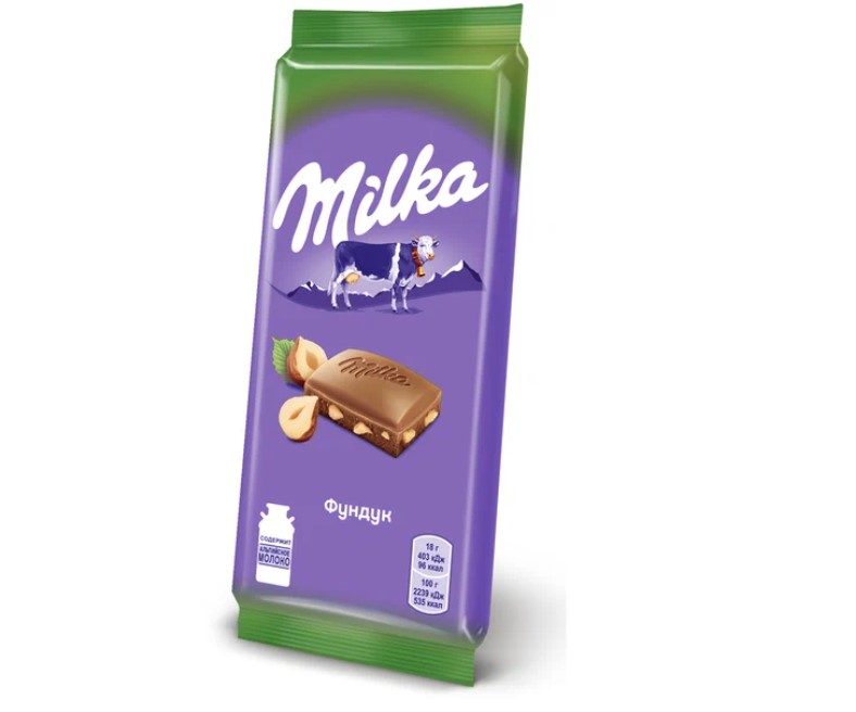 Шоколад Milka молочный, с фундуком, 20x85 г