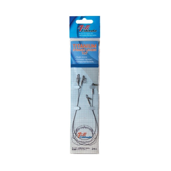 

Поводки Ushiwaka Titanium Strands Leader 1x7 (UTS71517, 1х7, 17кг/15см, 2шт), Серебристый