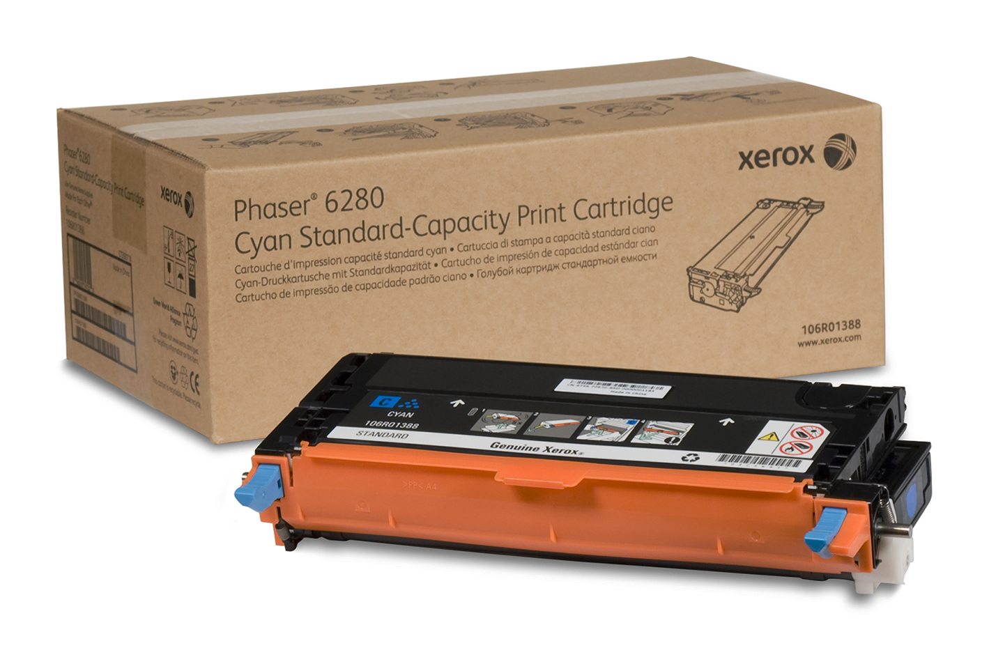 

Картридж для лазерного принтера Xerox 106R01388, Blue, оригинал, Голубой