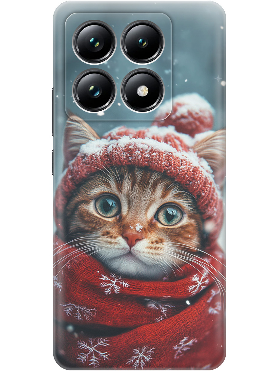 

Силиконовый чехол на Xiaomi 14T Pro с принтом "Котик и снегопад", Прозрачный;белый;желтый;красный;синий, 785979012