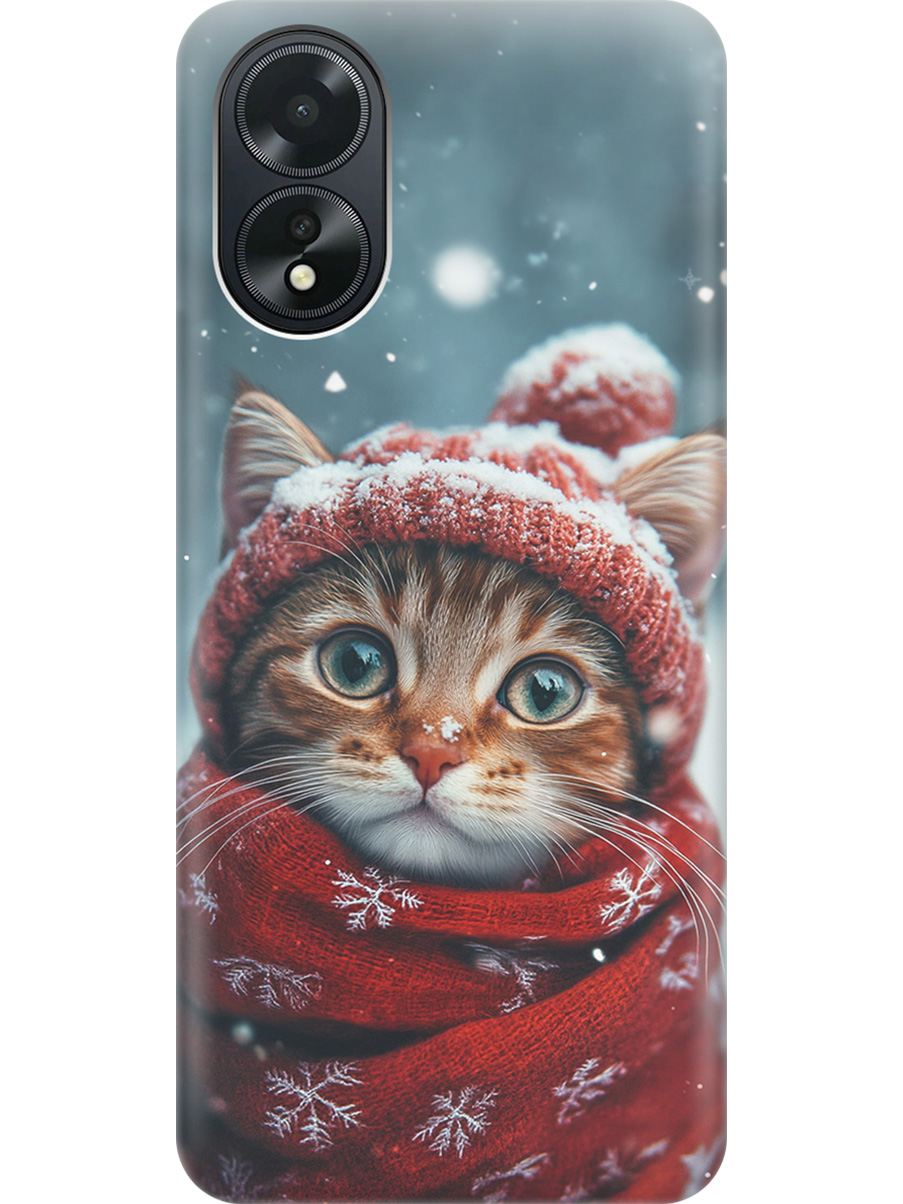 

Силиконовый чехол на Oppo A18/A38 с принтом "Котик и снегопад", Прозрачный;белый;желтый;красный;синий, 777772112