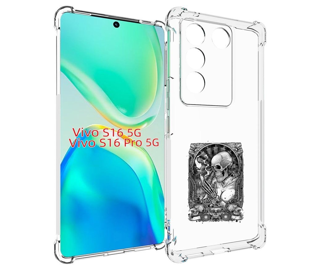 Чехол MyPads девушка скелет для Vivo S16 5G / S16 Pro 5G / V27 / V27 Pro