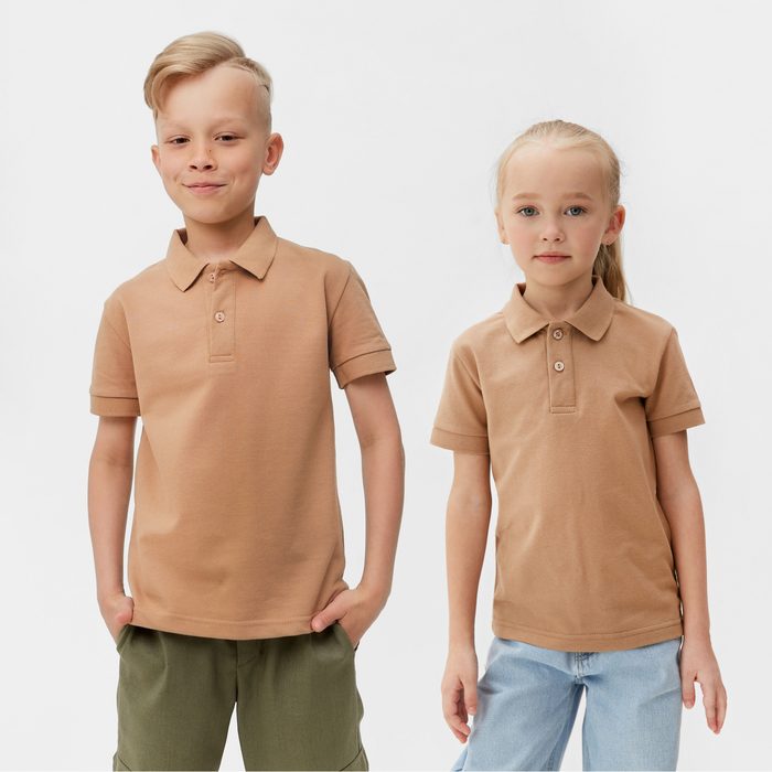 

Поло детское MINAKU Basic Line, Бежевый, 146, Basic Line