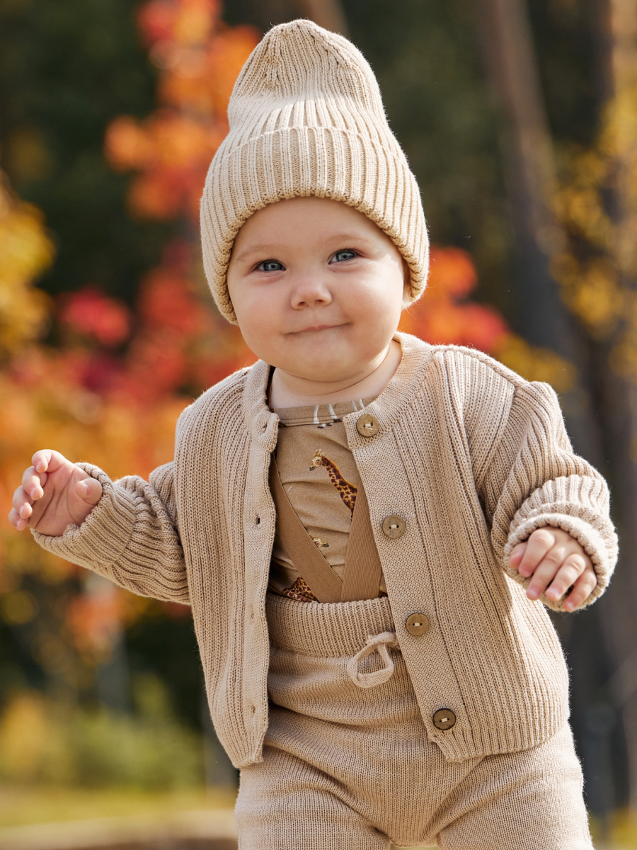 

Кардиган детский Happy Baby 88515, бежевый, размер 68, 88515
